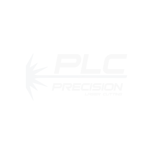 PLC Laser Cutting Logo- White